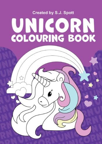 A4 Unicorn Colouring Book