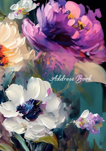 A5 Flower Address Book