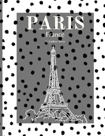 Decorative Books Paris- Black, white dots