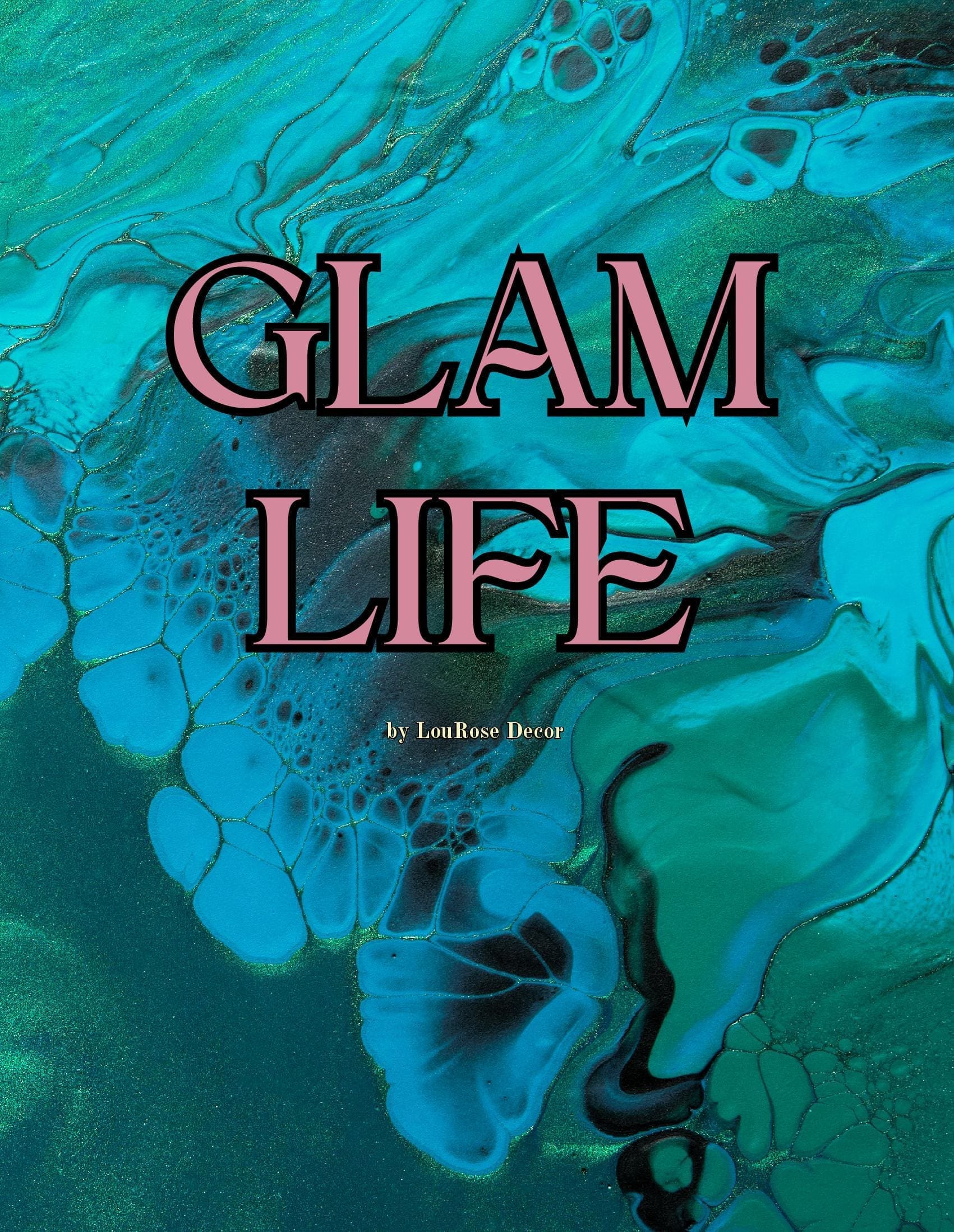Decorative Book- Glam Life Blue Water