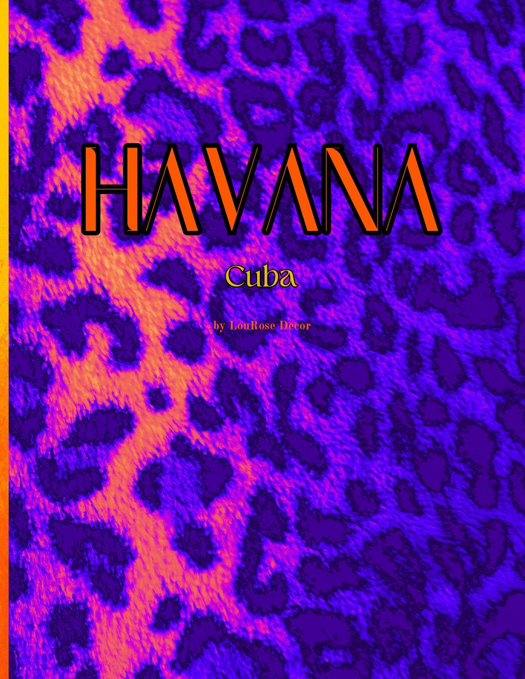 Decorative Book- Havana Orange and Purple