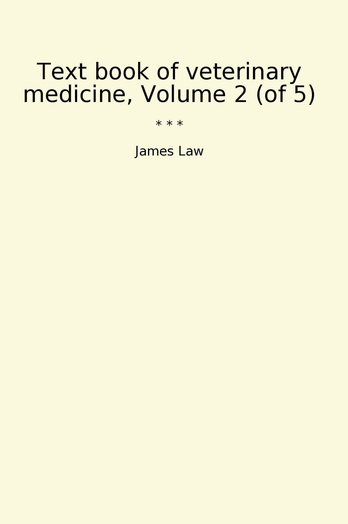 Text book of veterinary medicine, Volume 2 (of 5)
