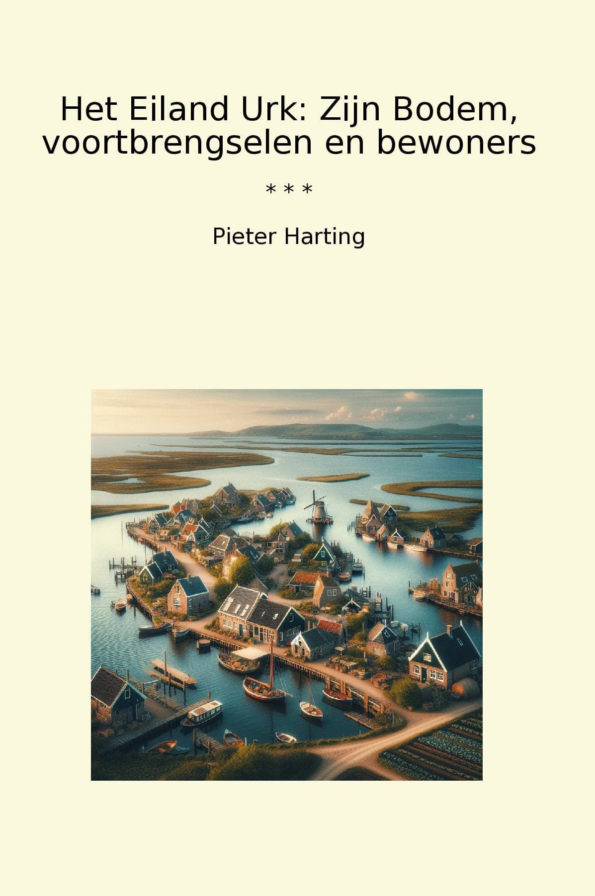 Het Eiland Urk: Zijn Bodem, voortbrengselen en bewoners