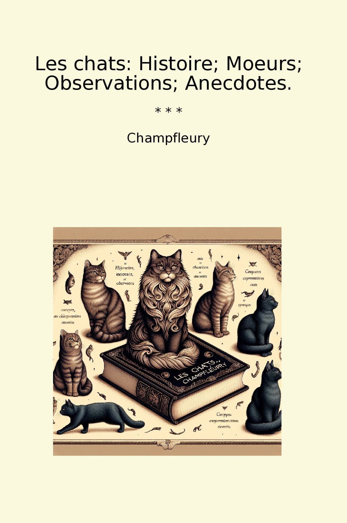 Les chats: Histoire; Moeurs; Observations; Anecdotes.