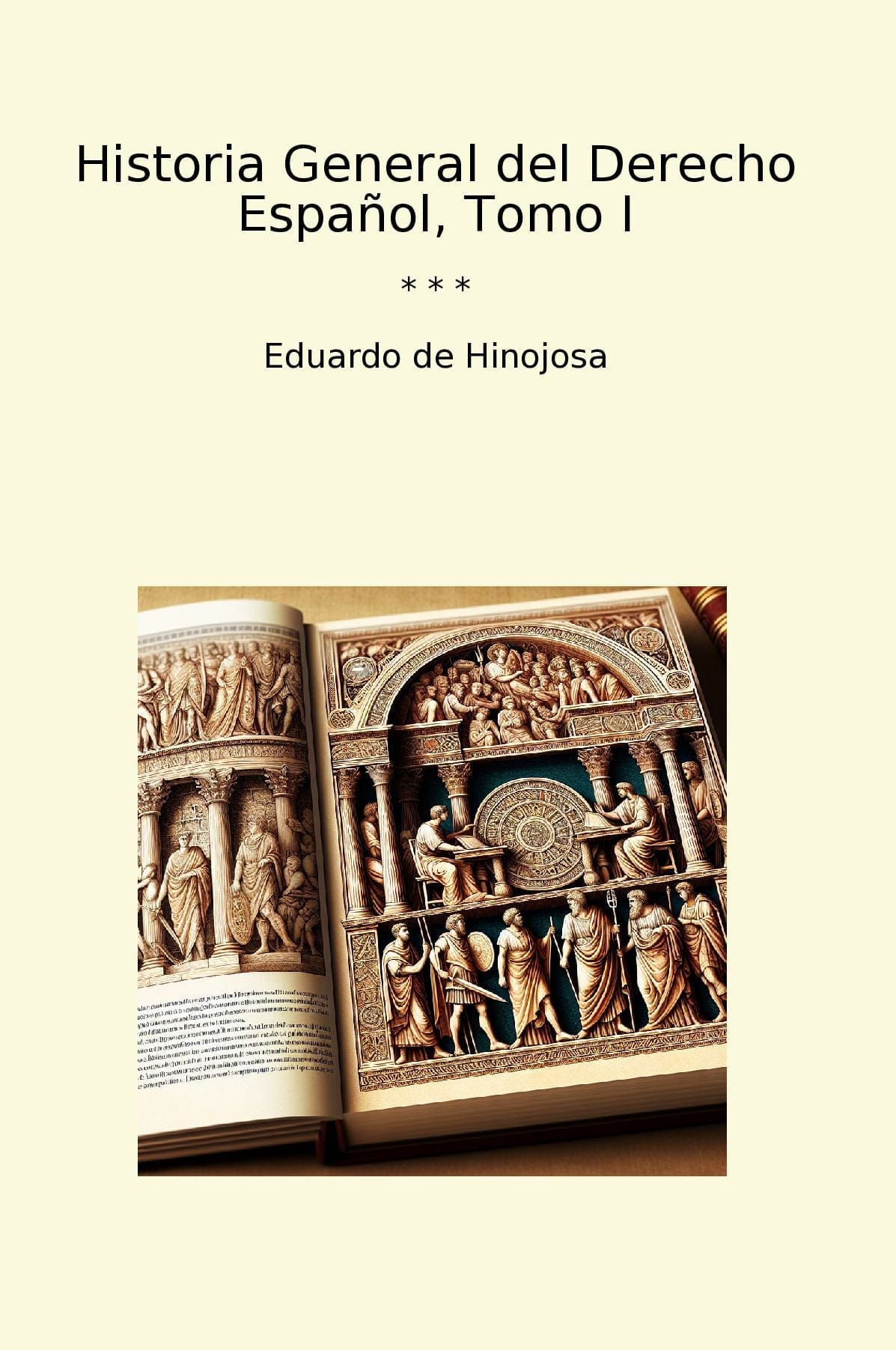 Historia General del Derecho Español, Tomo I