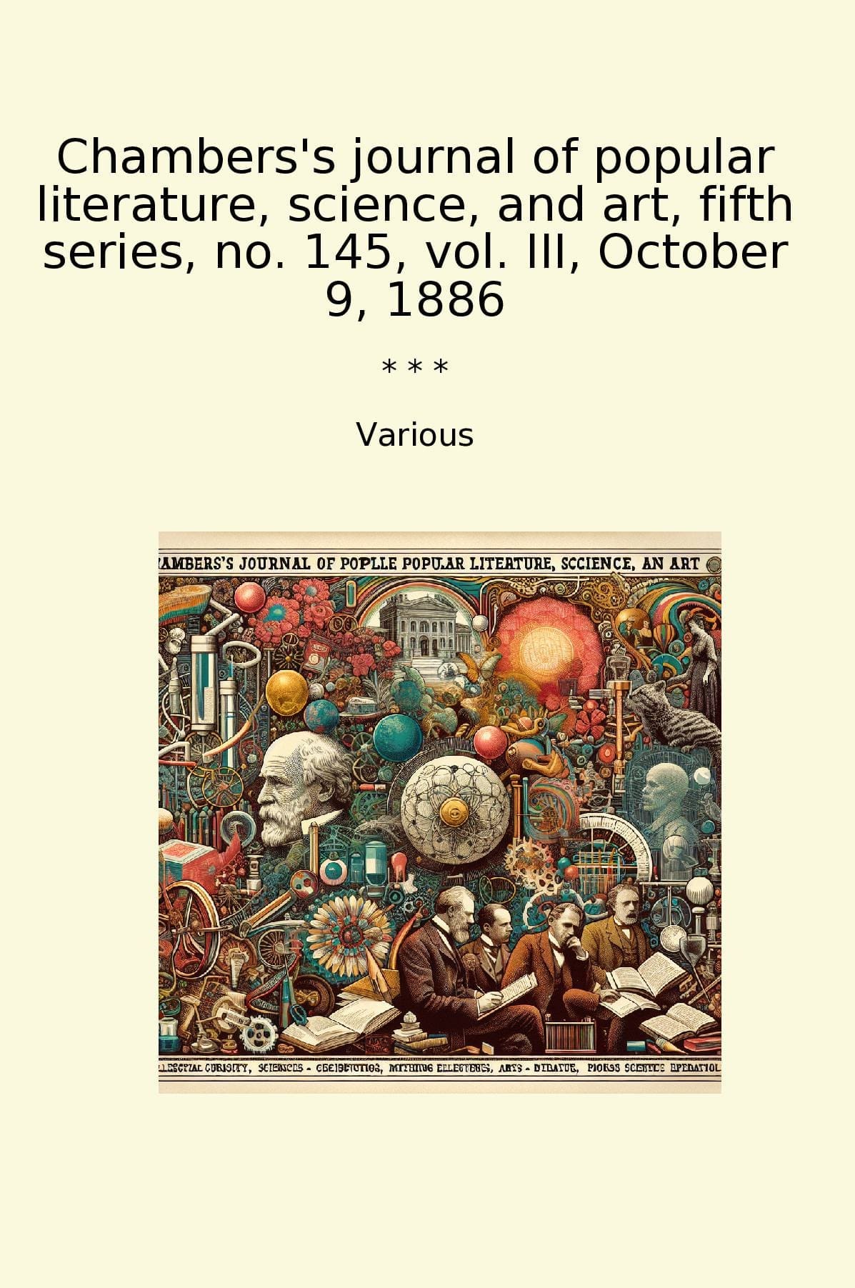 Chambers's journal of popular literature, science, and art, fifth series, no. 145, vol. III, October 9, 1886