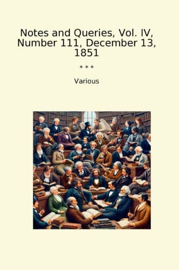 Notes and Queries, Vol. IV, Number 111, December 13, 1851
