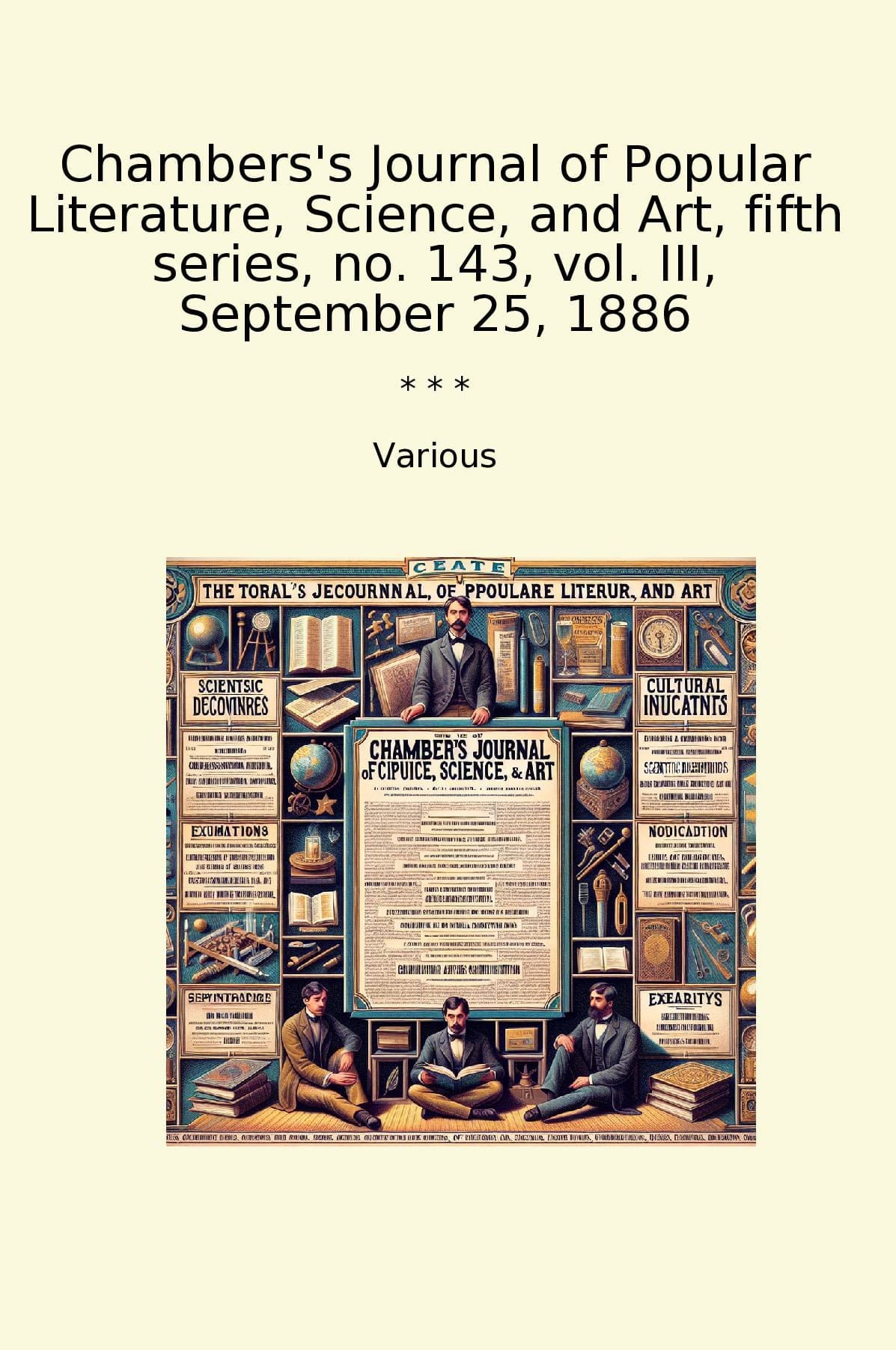Chambers's Journal of Popular Literature, Science, and Art, fifth series, no. 143, vol. III, September 25, 1886