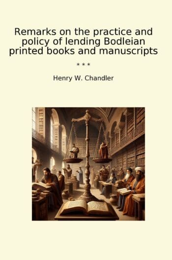 Remarks on the practice and policy of lending Bodleian printed books and manuscripts
