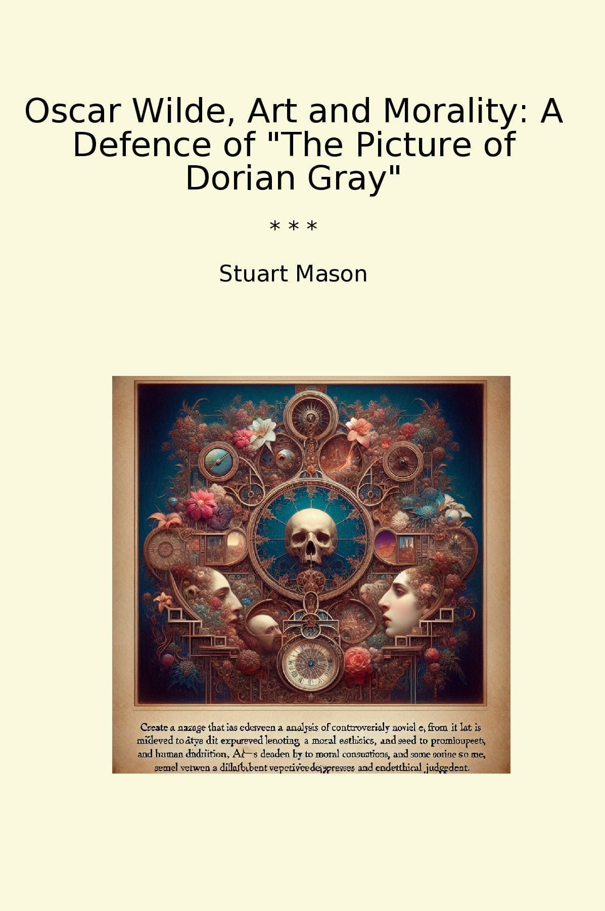Oscar Wilde, Art and Morality: A Defence of "The Picture of Dorian Gray"