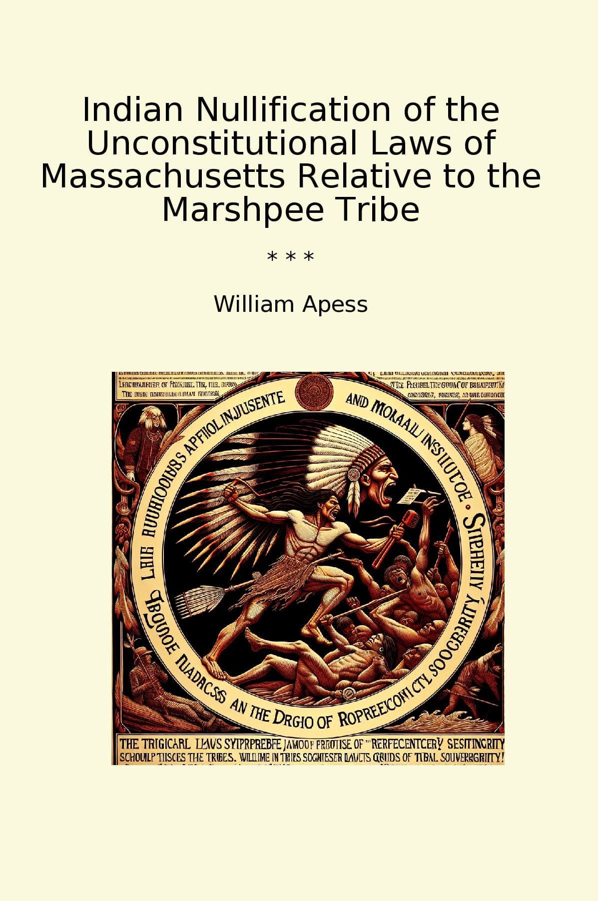 Indian Nullification of the Unconstitutional Laws of Massachusetts Relative to the Marshpee Tribe
