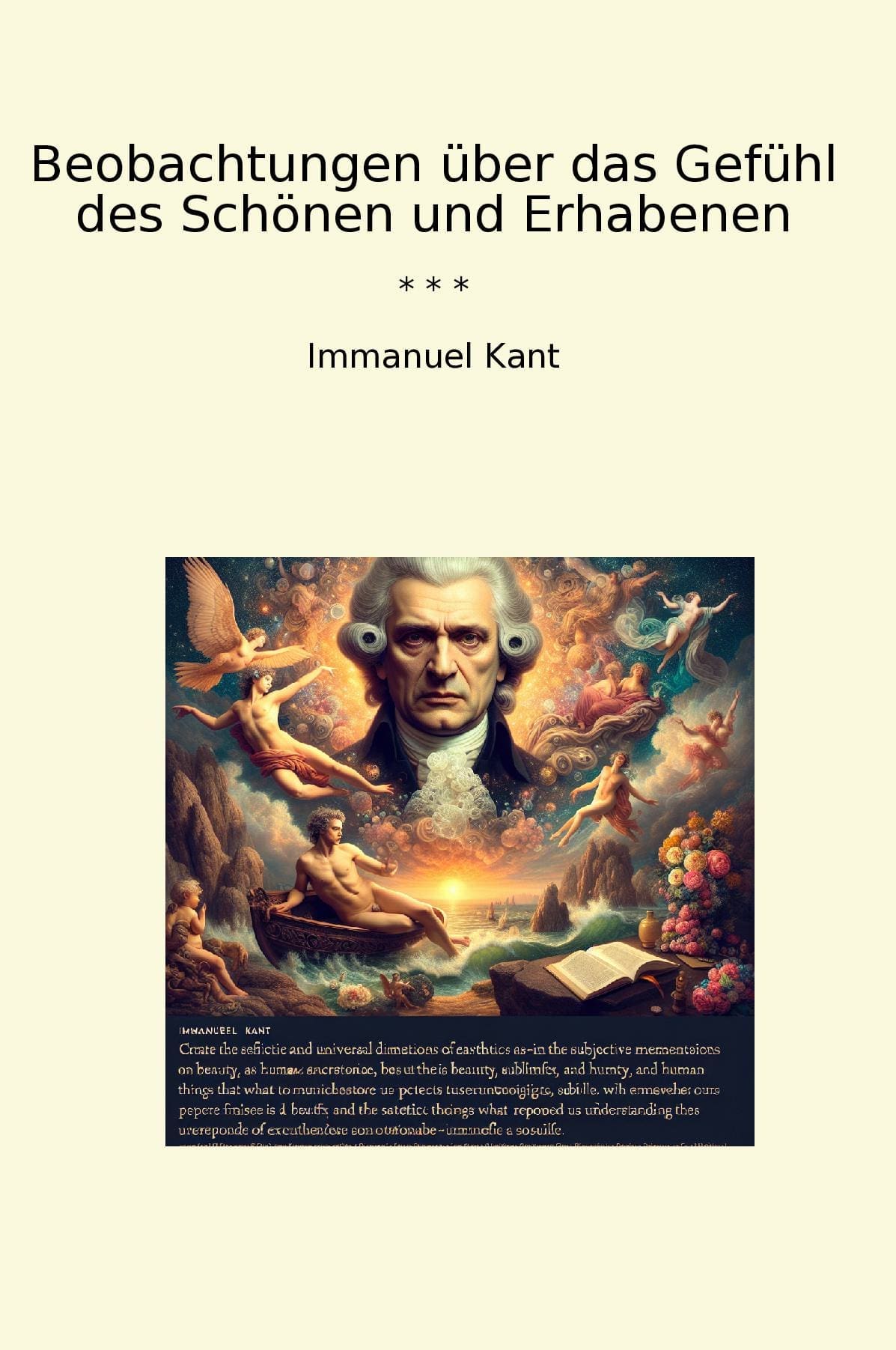 Beobachtungen über das Gefühl des Schönen und Erhabenen