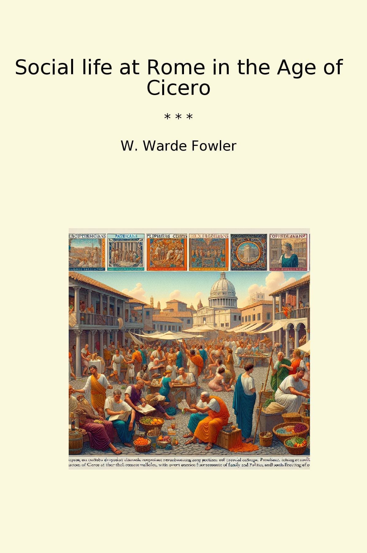 Social life at Rome in the Age of Cicero