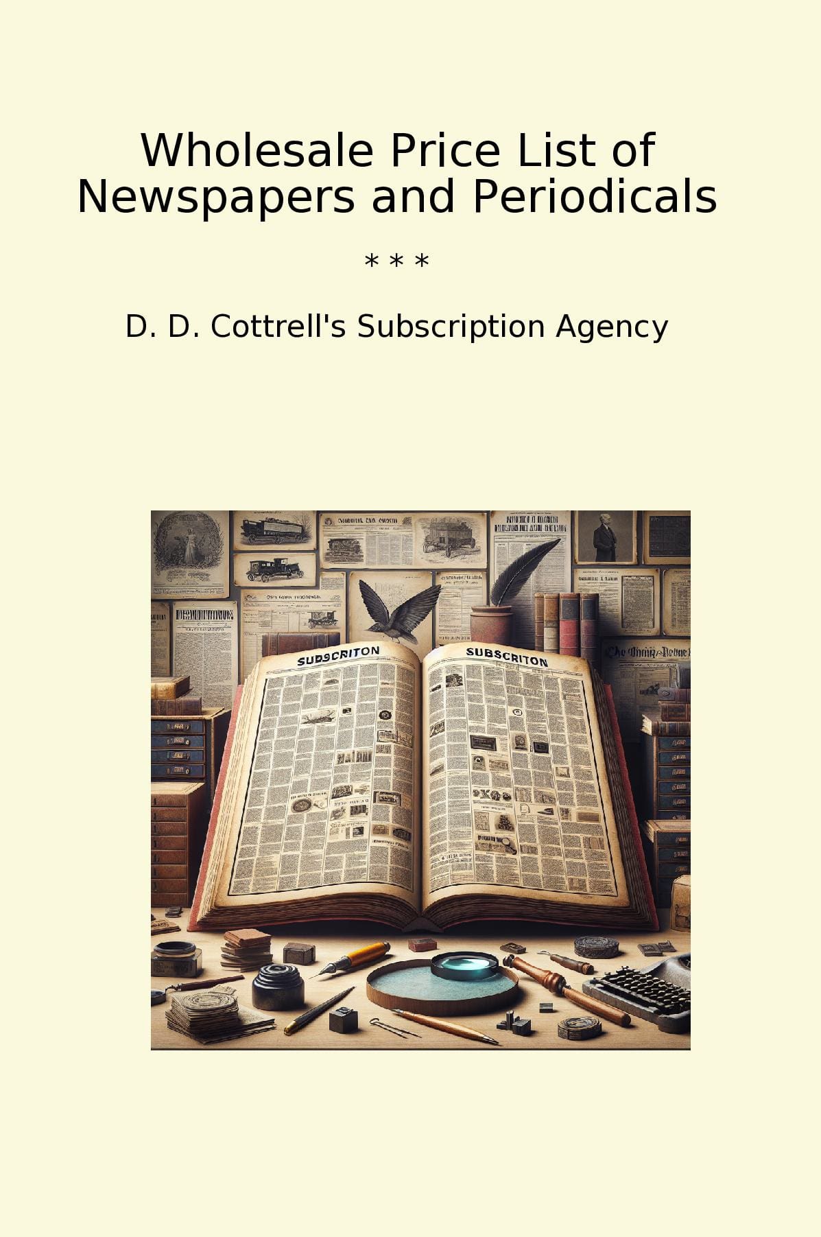 Wholesale Price List of Newspapers and Periodicals