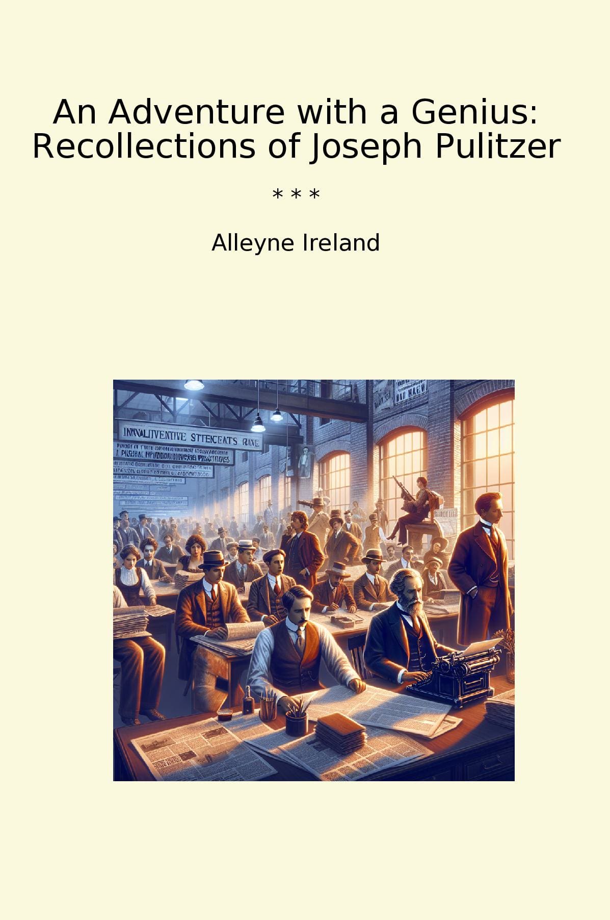 An Adventure with a Genius: Recollections of Joseph Pulitzer