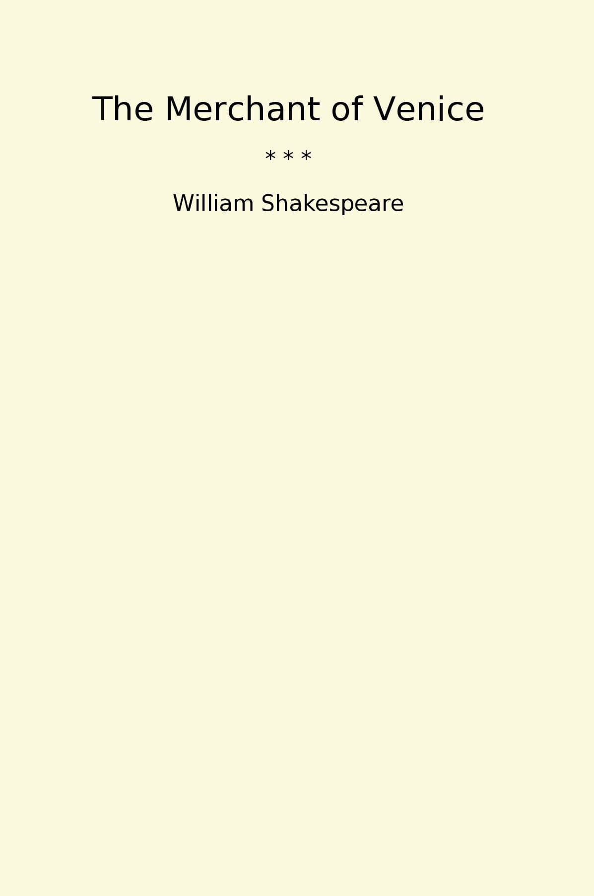 The Merchant of Venice