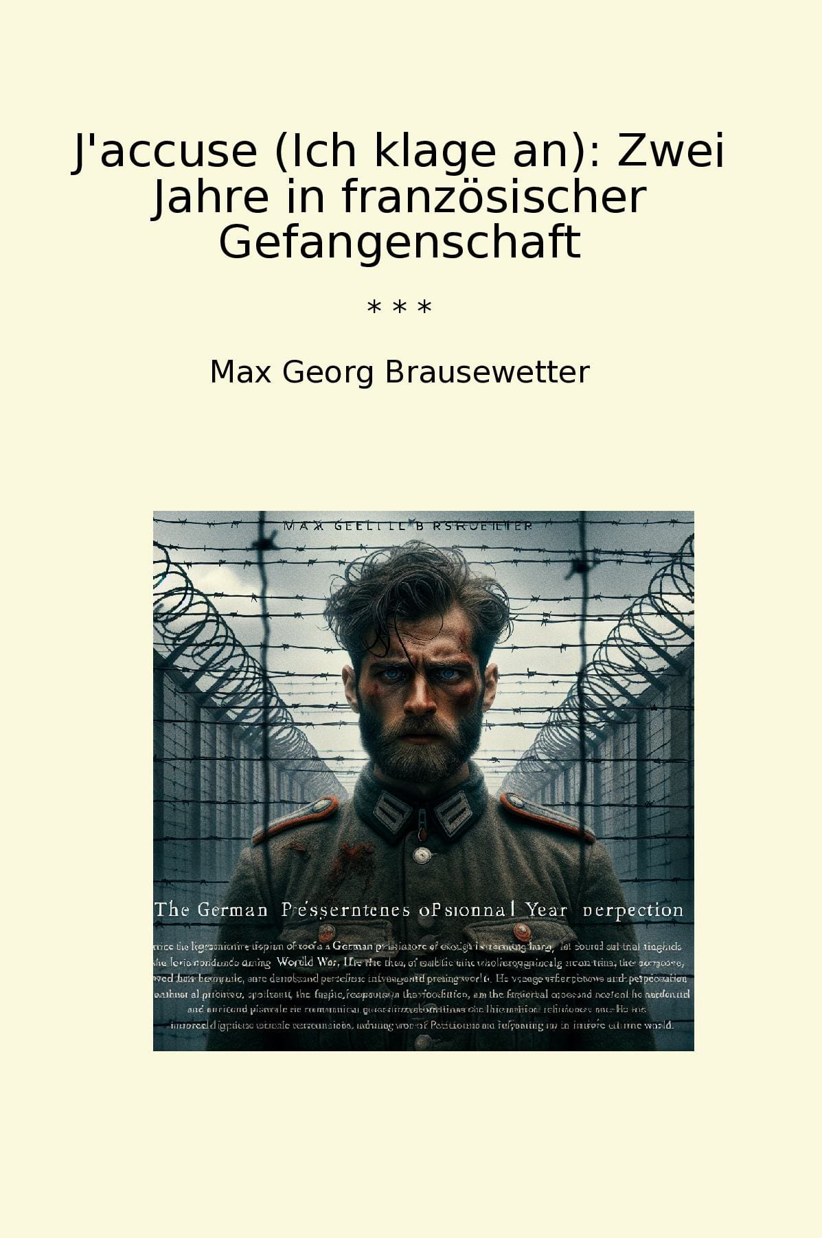 J'accuse (Ich klage an): Zwei Jahre in französischer Gefangenschaft