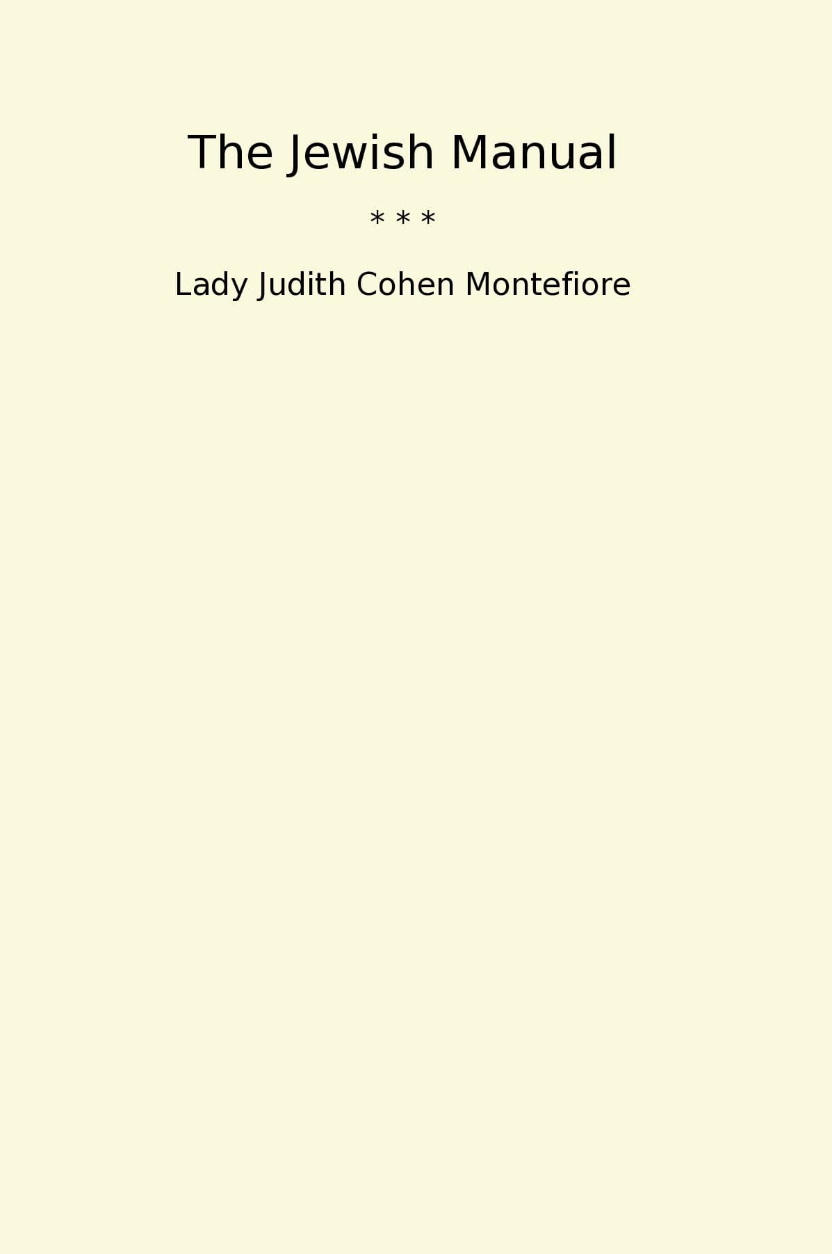 The Jewish Manual