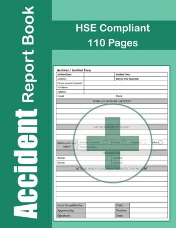 Accident Report Book HSE Compliant