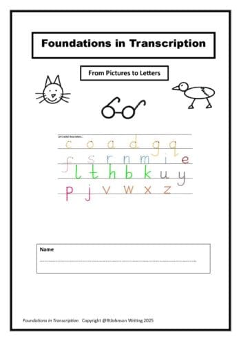 Foundations in Transcription- From Pictures to Letters