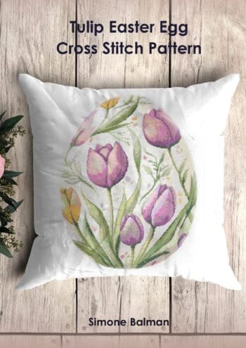 Tulip Easter Egg Cross Stitch Pattern