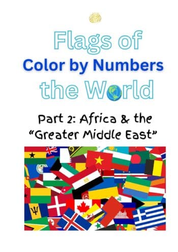 Flags of the World Color By Numbers Part 2 Africa and Greater Middle East