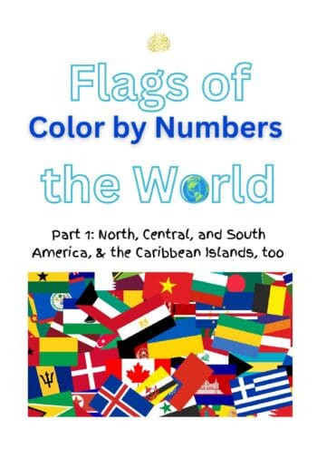 Flags of the World Color By numbers Part 1 North Central South America and Caribbean too