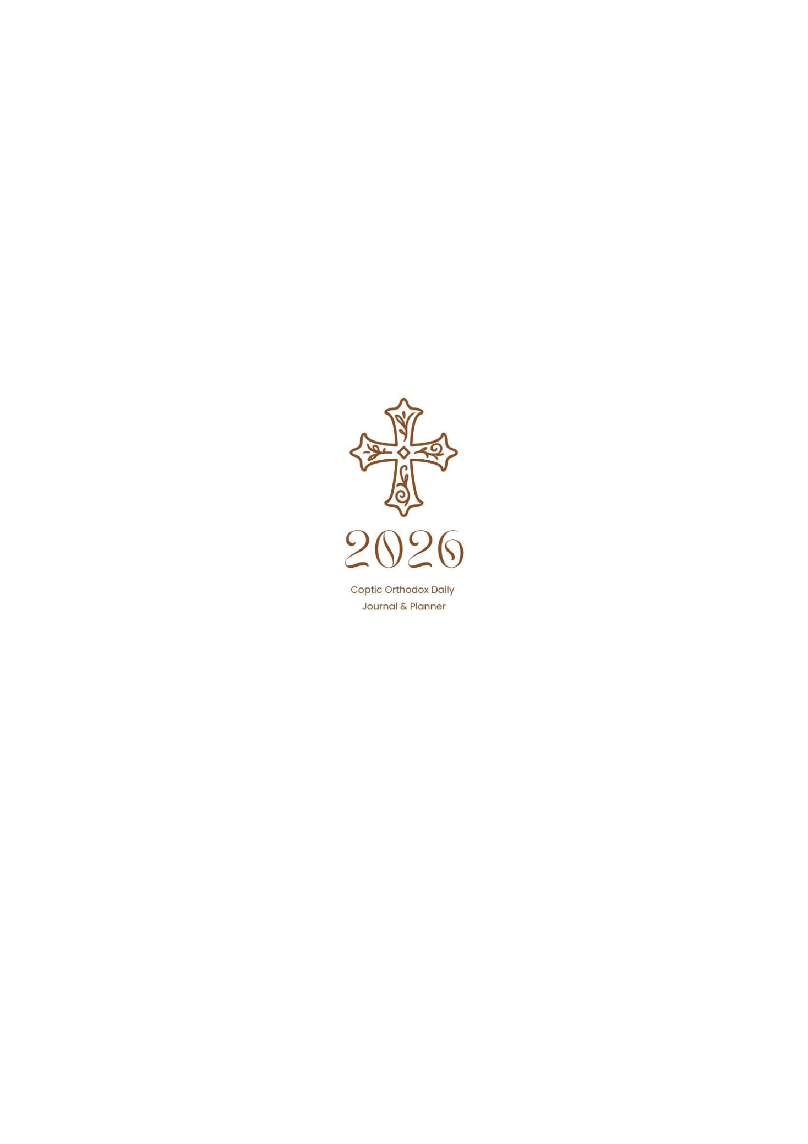 (US/UK) 2026 Coptic Orthodox Daily Journal & Planner: no public holidays / universal