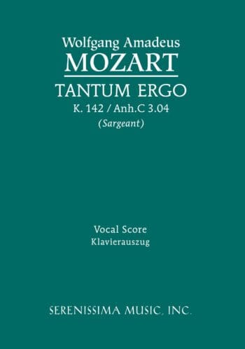Tantum ergo, K.142/Anh.C 3.04 (Sargeant)