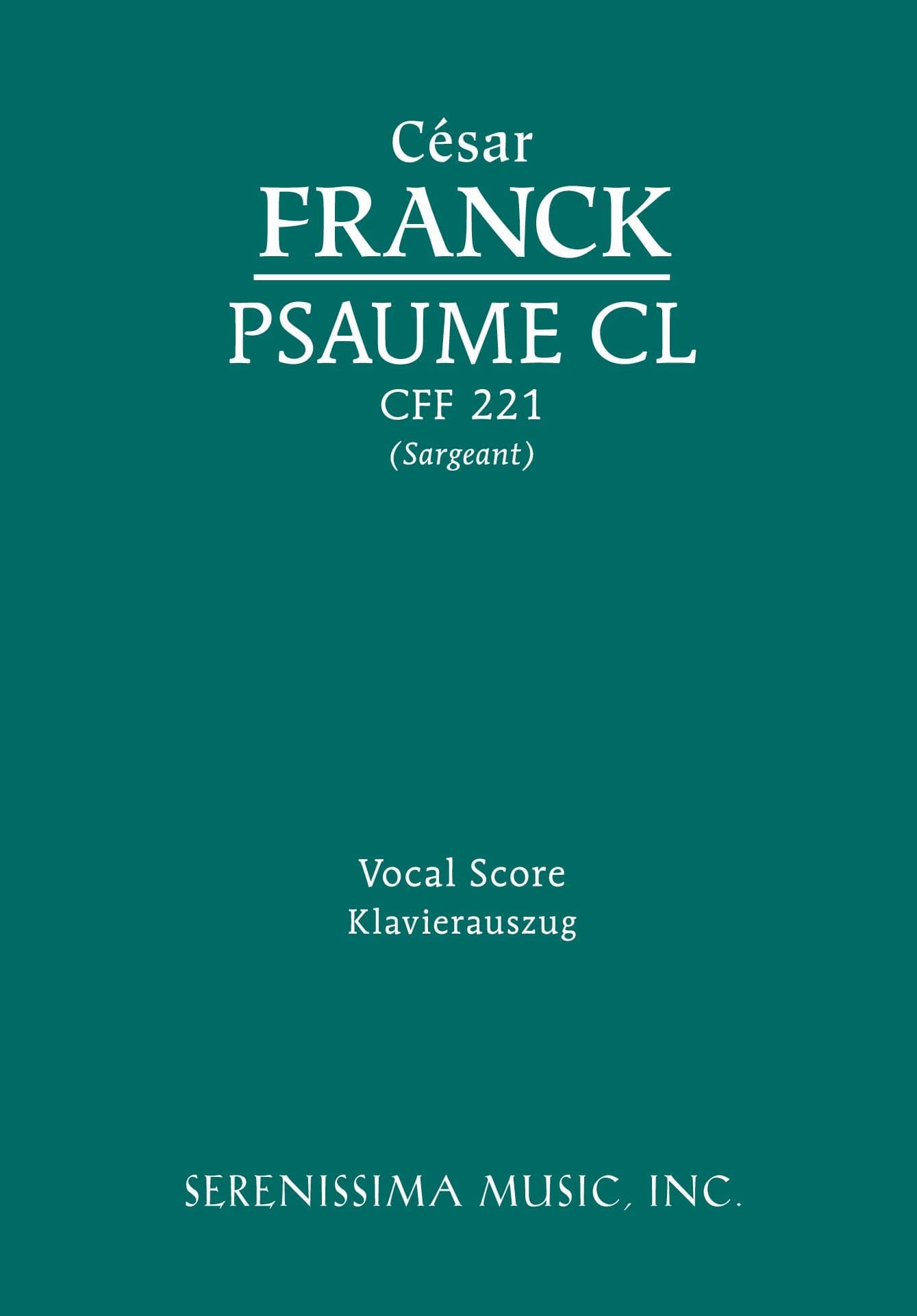Psaume CL, CFF 221 (Sargeant)