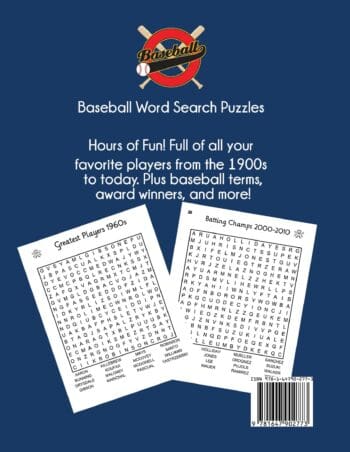 Baseball Word Search Large Print: 101 Puzzles Featuring Favorite Players, Teams, and Game