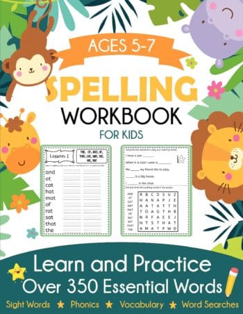 Spelling Workbook for Kids Ages 5-7