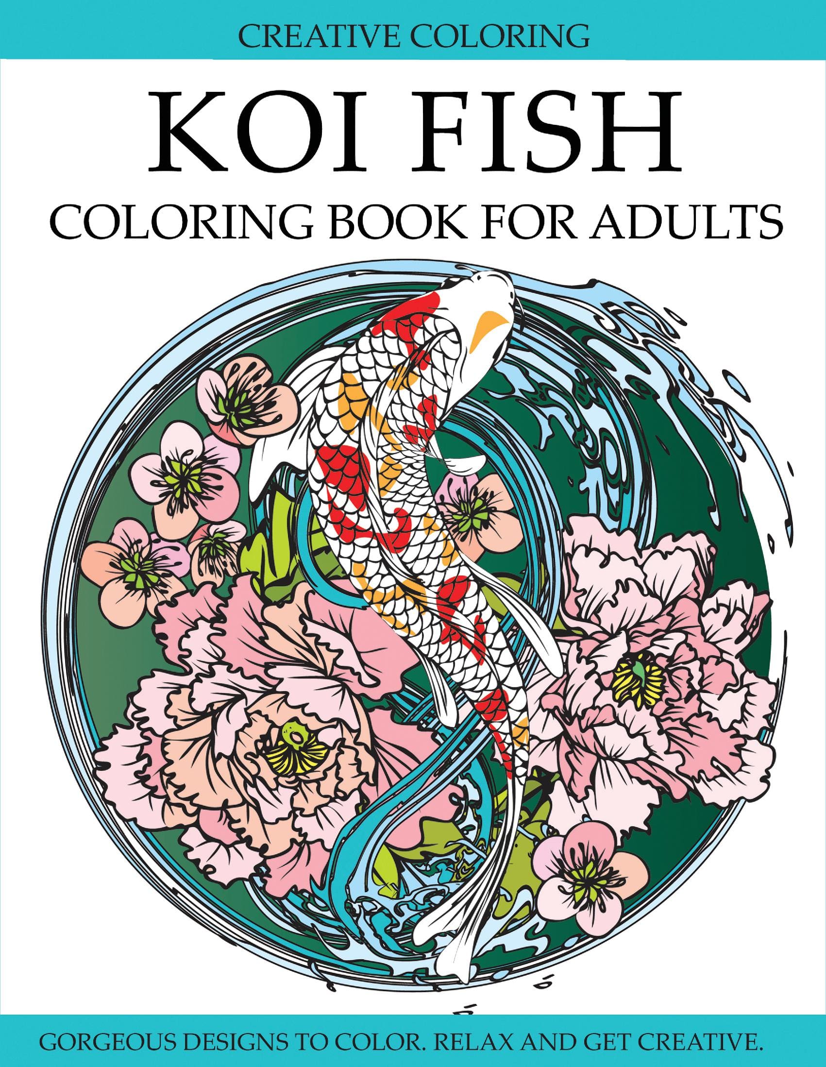 Koi Fish Coloring Book for Adults