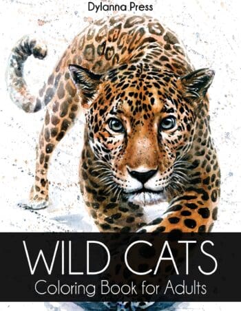 Wild Cats Coloring Book for Adults