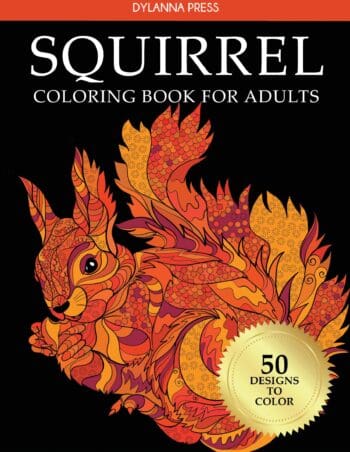 Squirrel Coloring Book for Adults