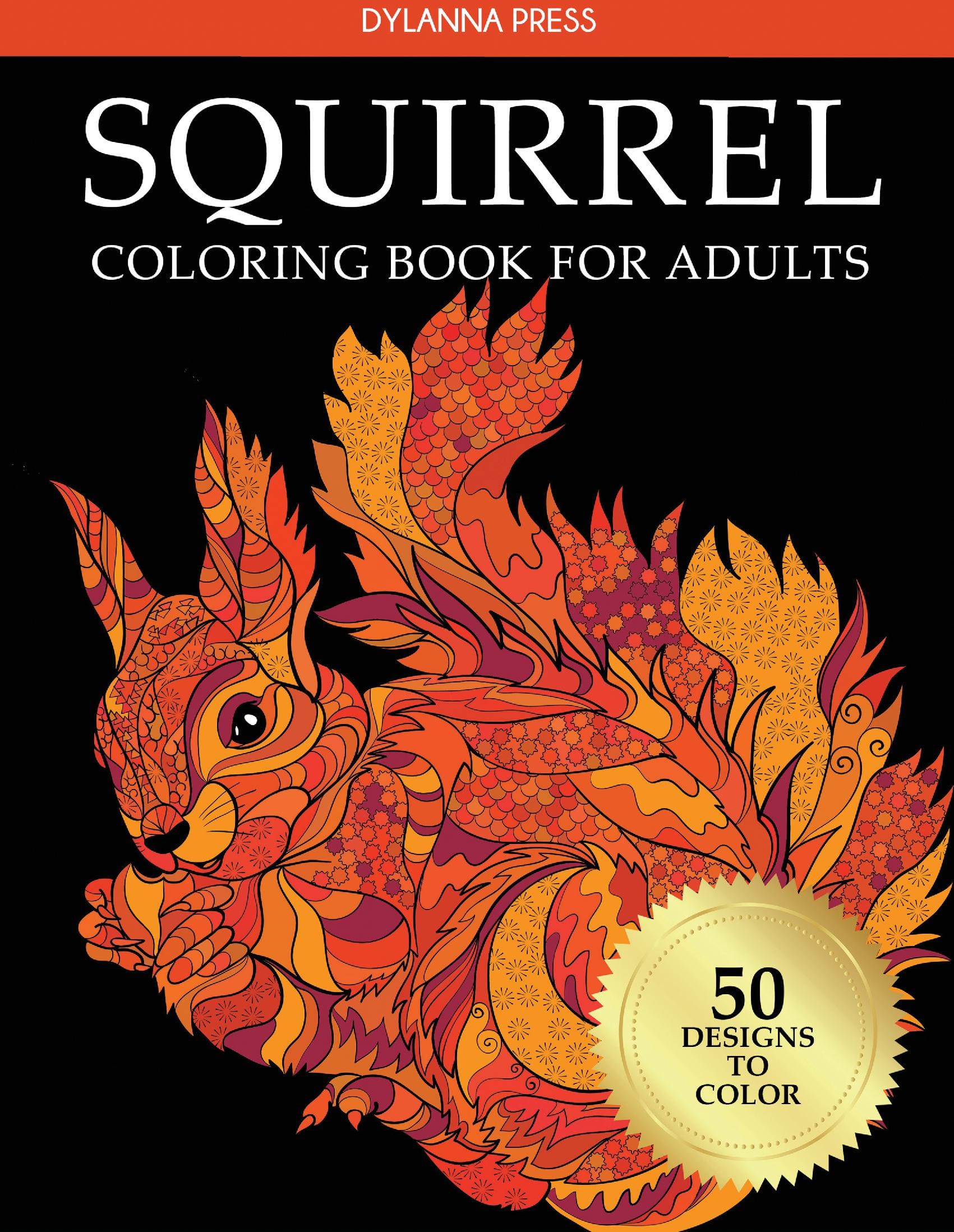 Squirrel Coloring Book for Adults