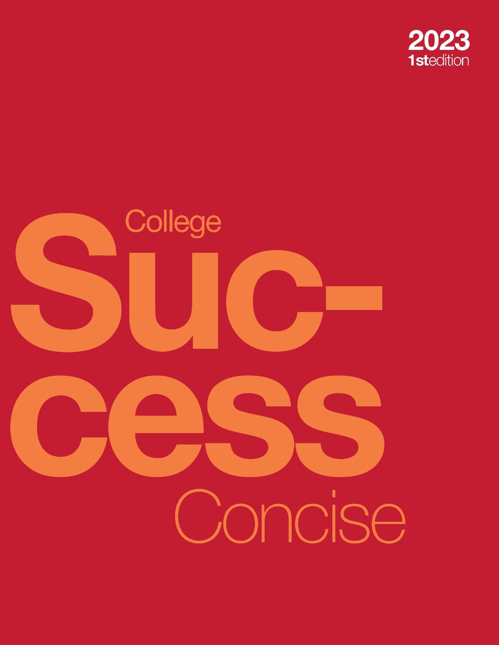 College Success Concise (hardcover, full color)