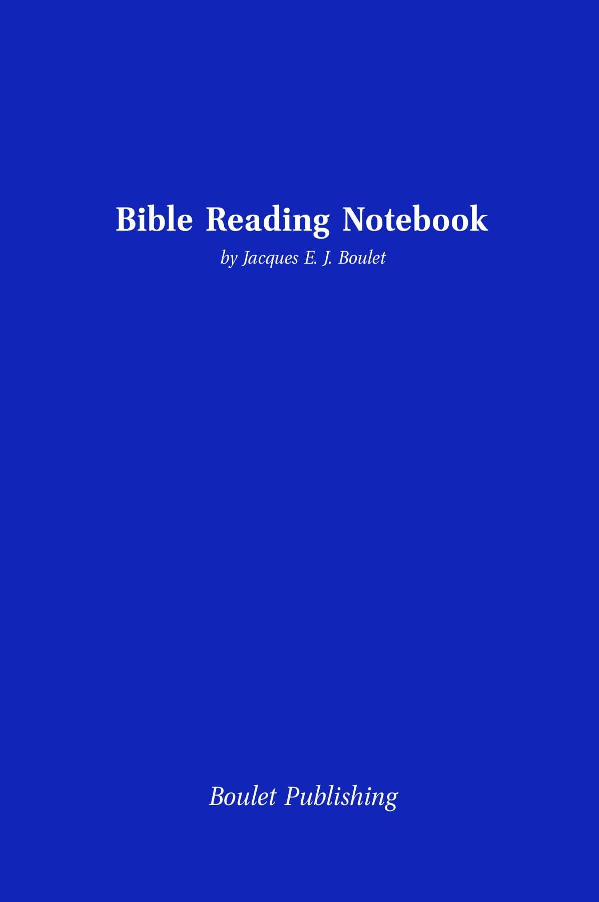 Bible Reading Notebook