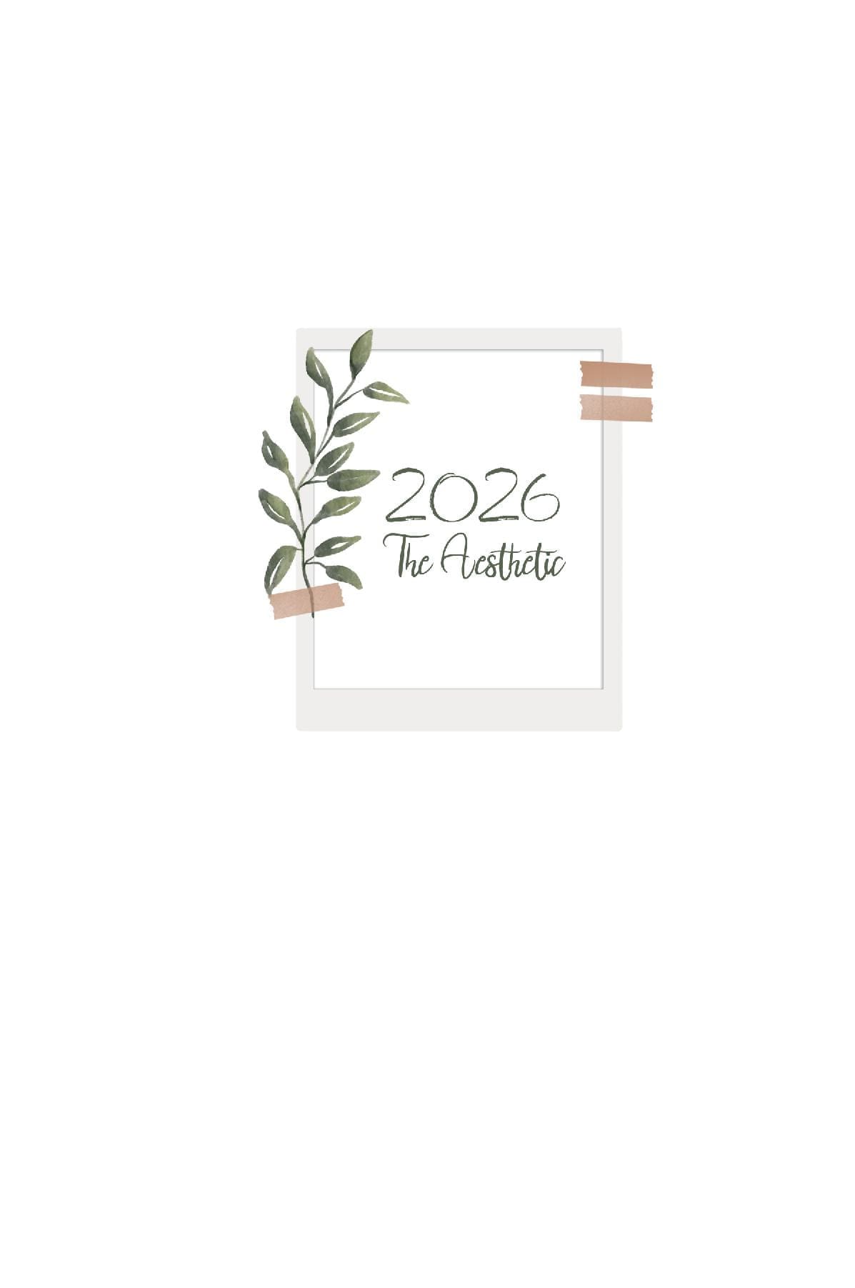 2026 The Aesthetic Pre-Made Bullet Dotted Journal Spiral Bound