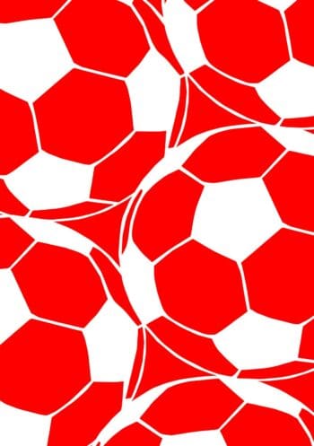 Red White Football | A5 Notebook | Lined | 100 pages | Blank Date | Page Numbers