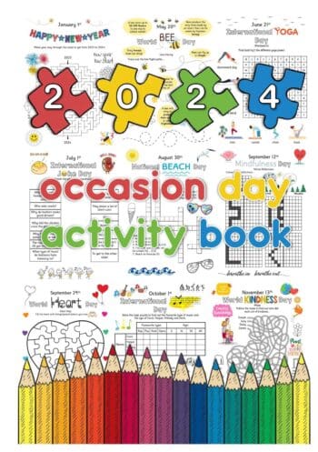 2024 occasion day activity book