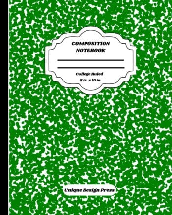 Composition Notebook Green