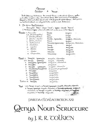 Parma Eldalamberon 21 : Qenya Noun Structure