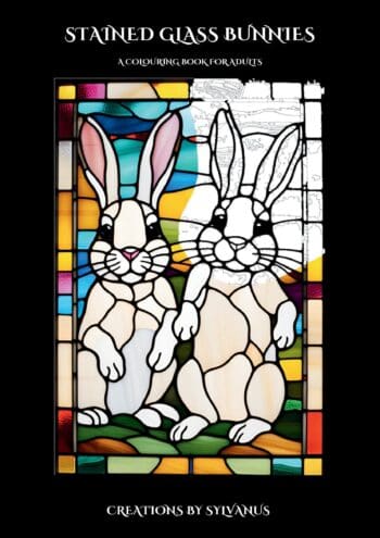 Stained Glass Bunnies Colouring Book (Spiral Bound)