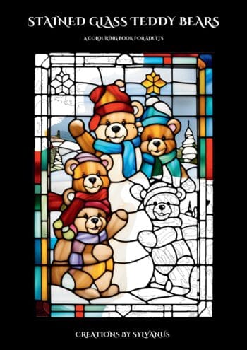 Stained Glass Teddy Bears (Spiral Bound)