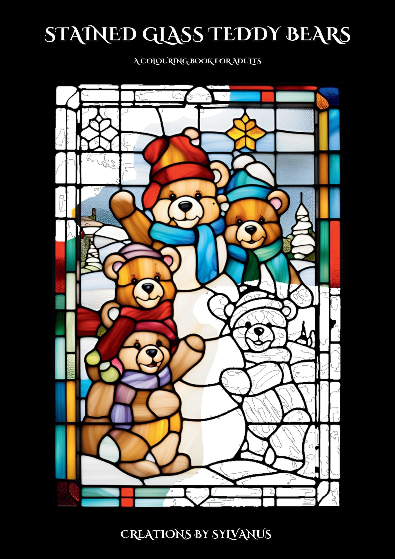 Stained Glass Teddy Bears (Spiral Bound)