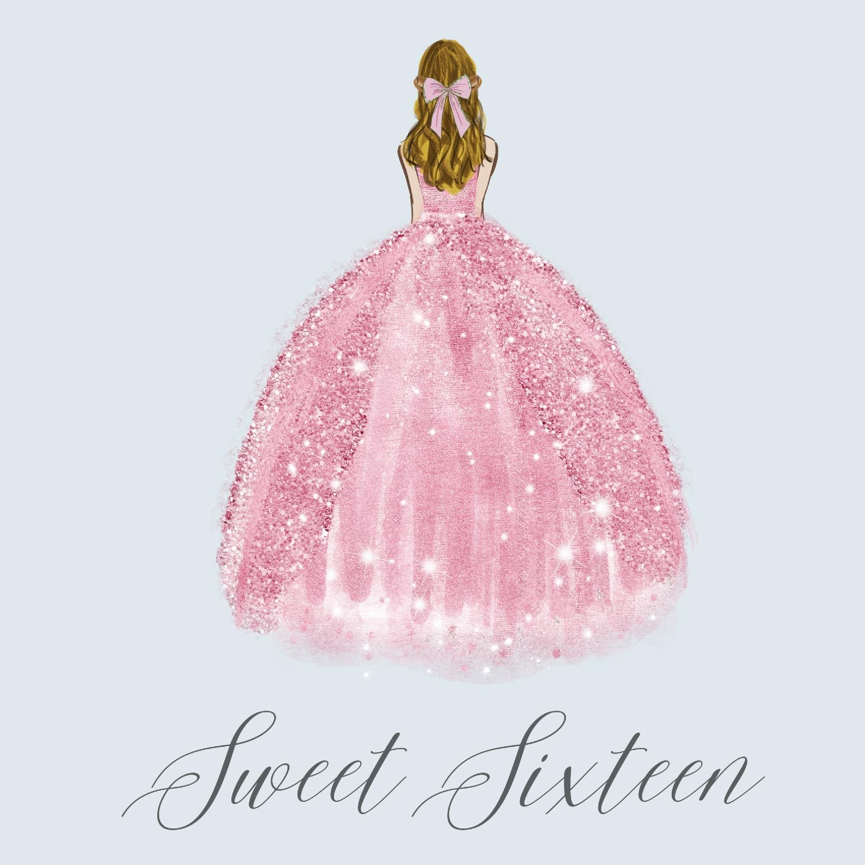 Sweet Sixteen guest book hardback