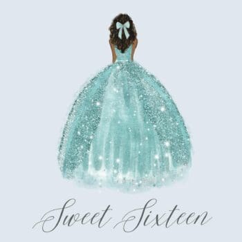 Sweet Sixteen guest book hardback