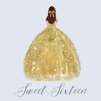 Sweet Sixteen guest book hardback