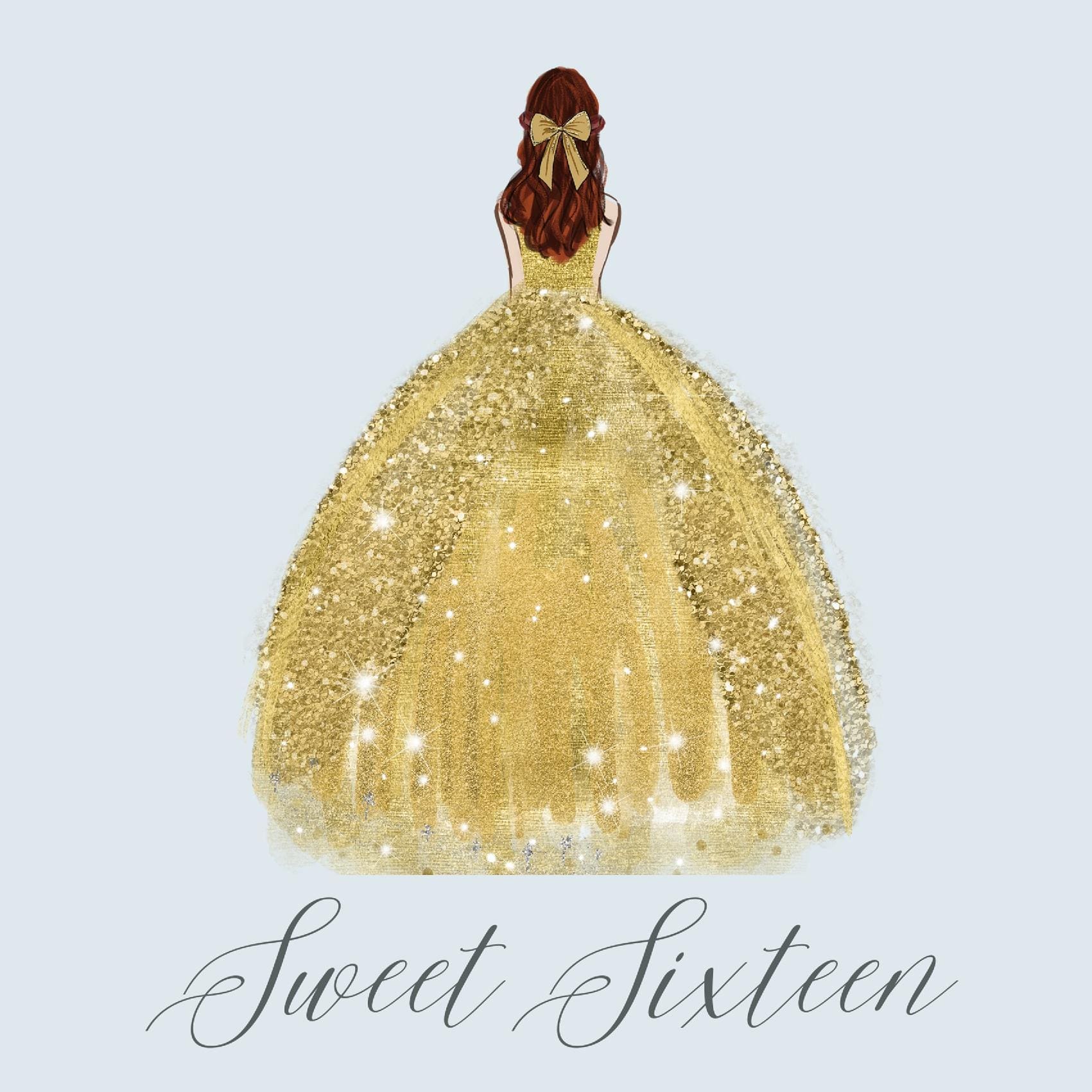 Sweet Sixteen guest book hardback